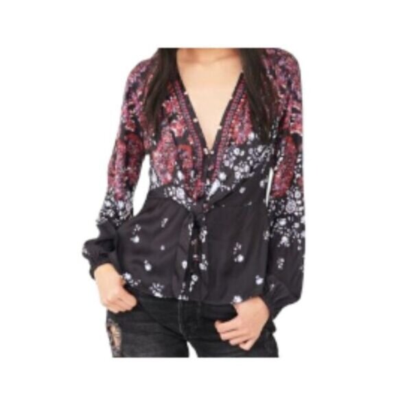 Free People Run Free Printed Tunic Top Boho Night Combo Small NWT - Picture 1 of 2
